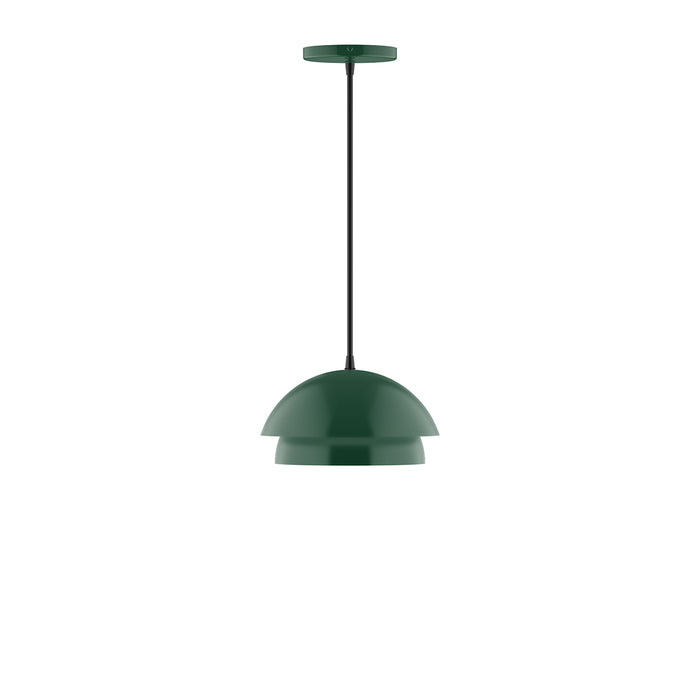 Nest 10" Pendant with Glass Globe in Forest Green | Montclair Light Works