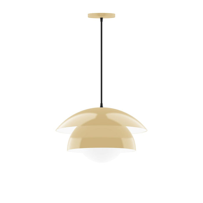 Nest 16" Pendant with Glass Globe in Ivory