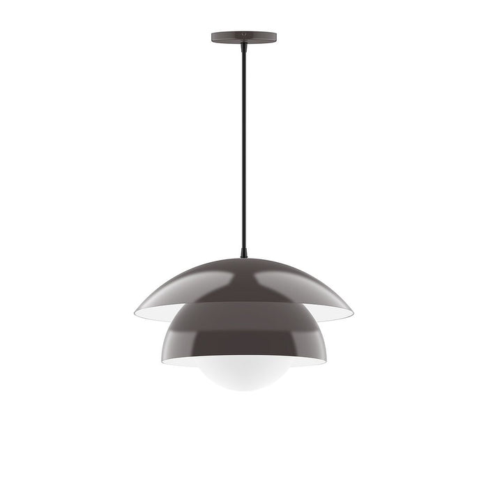 Nest 16" Pendant with Glass Globe in Architectural Bronze