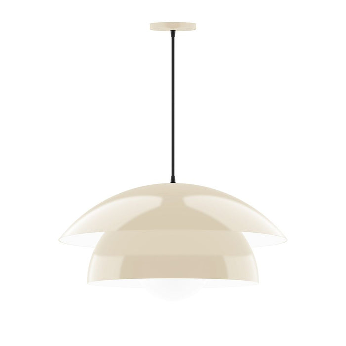 Nest 24" Pendant with Glass Globe in Cream