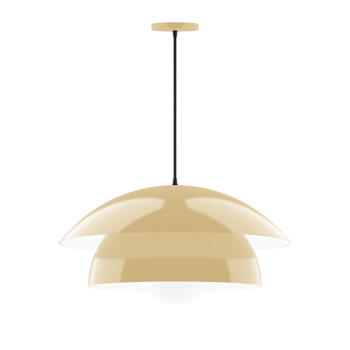 Nest 24" Pendant with Glass Globe in Ivory
