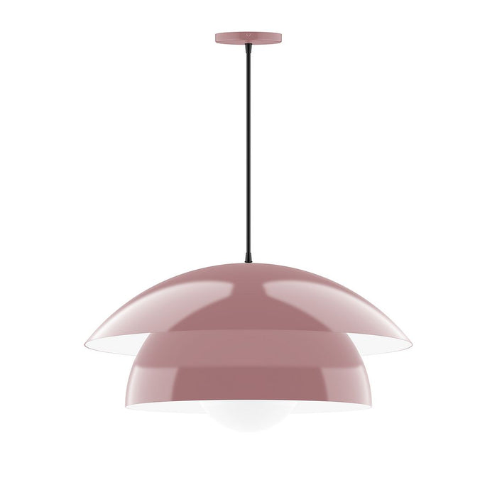 Nest 24" Pendant with Glass Globe in Mauve