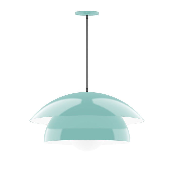 Nest 24" Pendant with Glass Globe in Sea Green