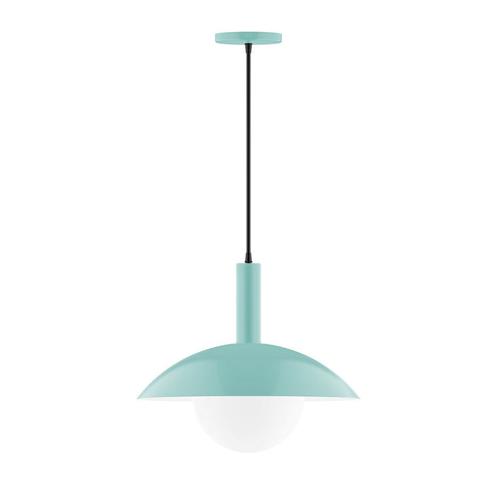 Glow 16" Pendant with Glass Globe in Sea Green