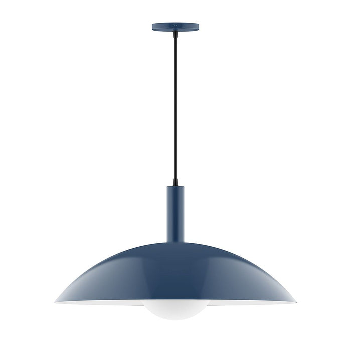 Glow 24" Pendant with Glass Globe in Navy