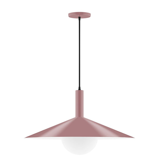 Zing 24" Pendant with Glass Globe in Mauve