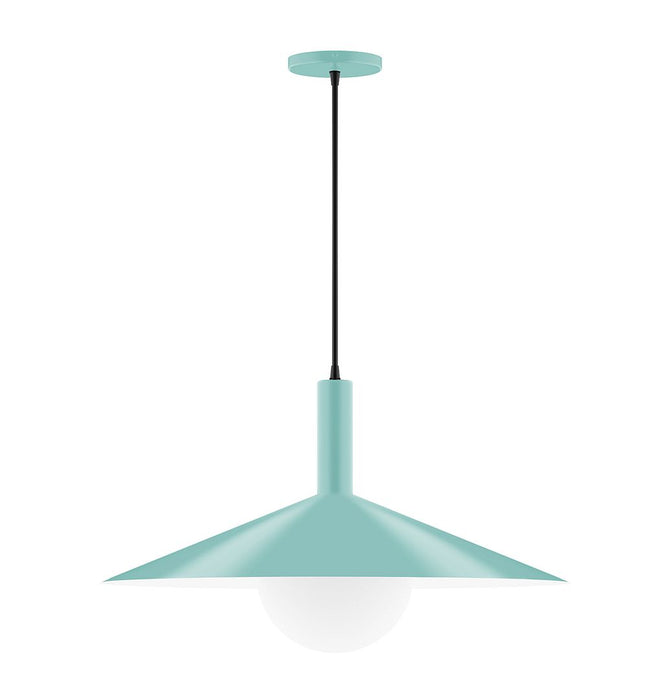 Zing 24" Pendant with Glass Globe in Sea Green