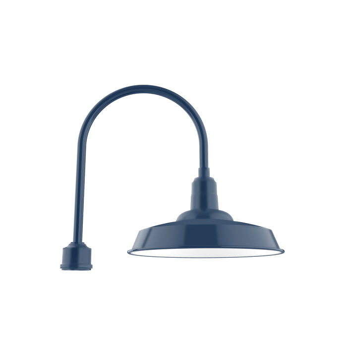 Warehouse 18" post top mount in Navy | Montclair Light Works