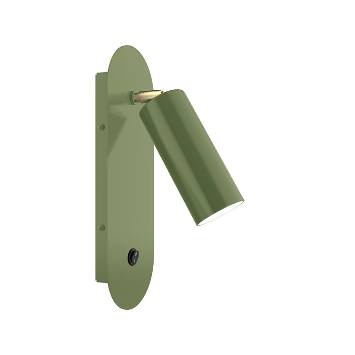 Martin Adjustable Wall Sconce in Fern Green with Brushed Brass Accents | Montclair Light Works
