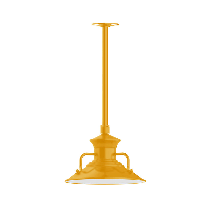 Homestead 12" pendant, stem mount in Bright Yellow | Montclair Light Works