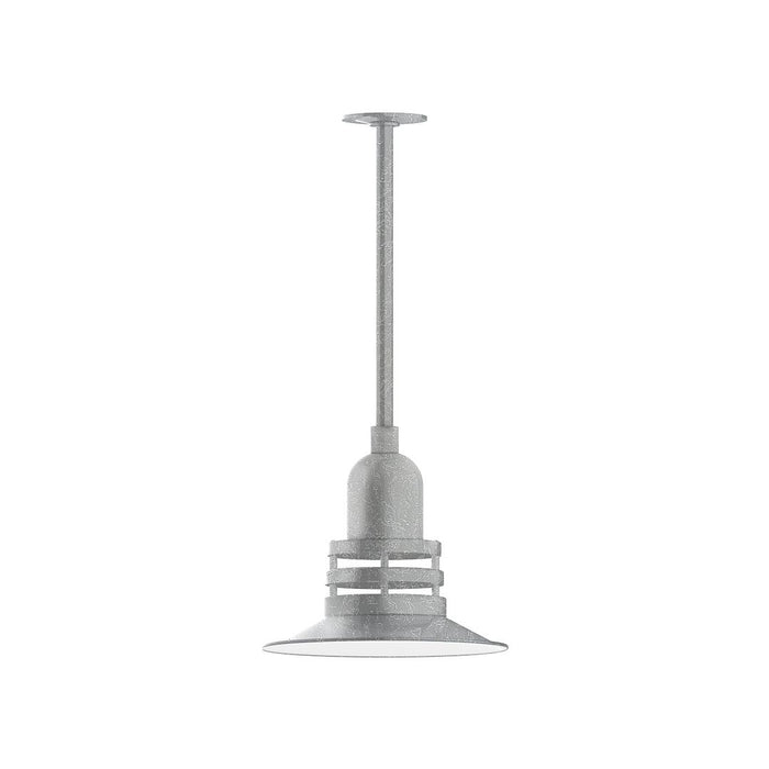 Atomic 12" pendant, stem mount in Painted Galvanized