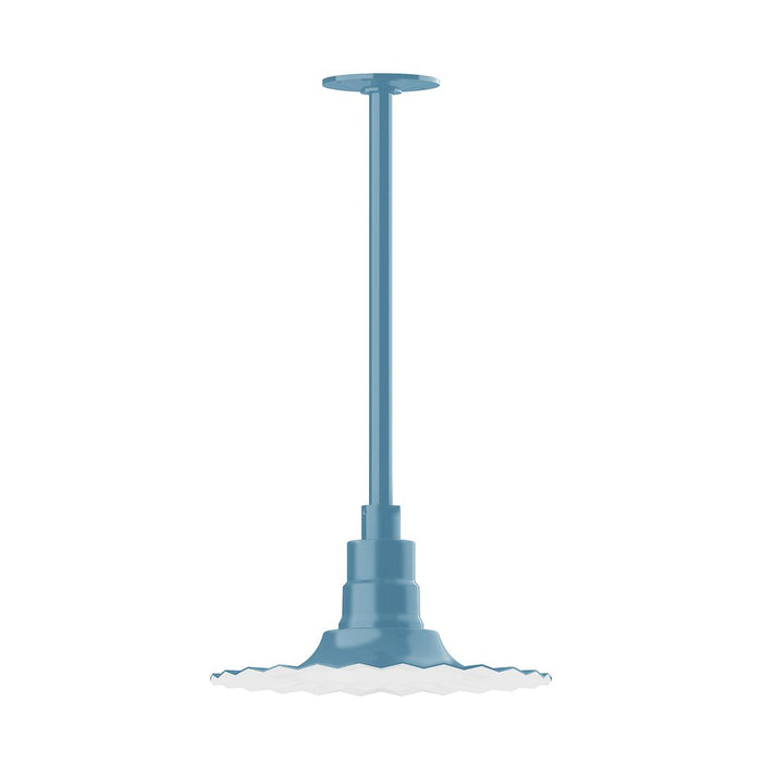 Radial 12" Stem Mount Pendant Light in Light Blue