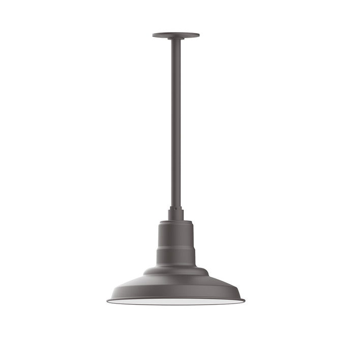 Warehouse 12" pendant, stem mount in Bronze Matte | Montclair Light Works