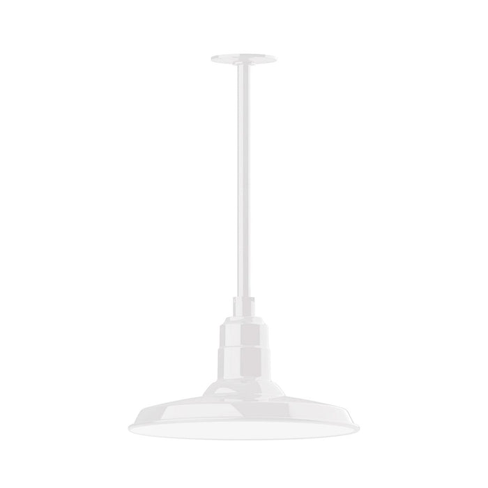 Warehouse 14" pendant, stem mount in White