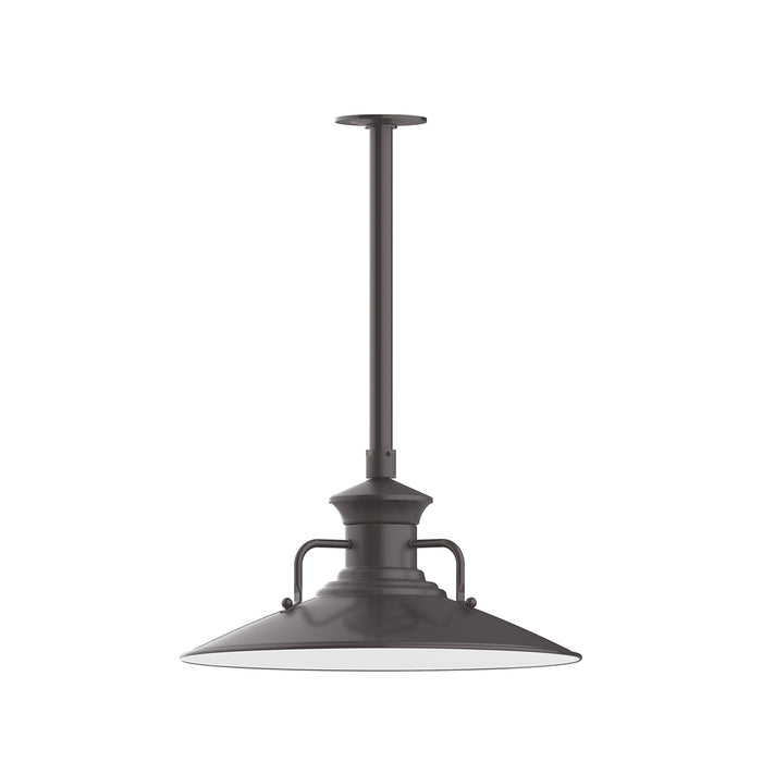 Homestead 18" pendant, stem mount in Bronze Matte | Montclair Light Works