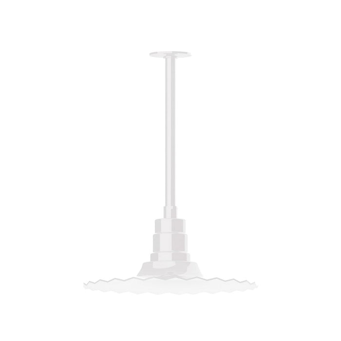 Radial 16" pendant, stem mount in White