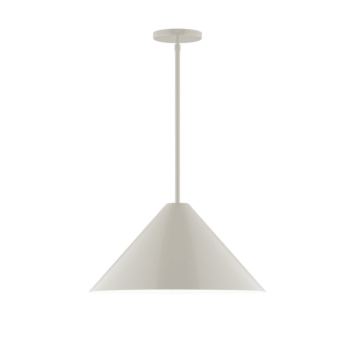 Pinnacle 18" Stem Hung Pendant in Silk Gray | Montclair Light Works