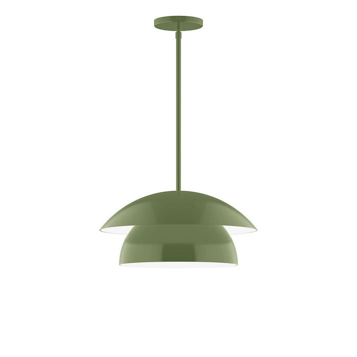 Nest 16" Stem Hung Pendant in Fern Green
