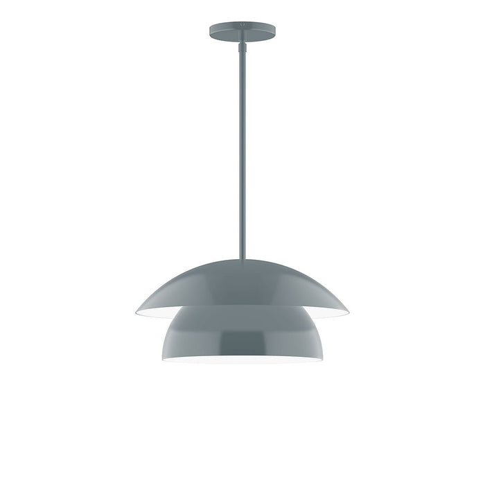 Nest 16" Stem Hung Pendant Light in Slate Gray