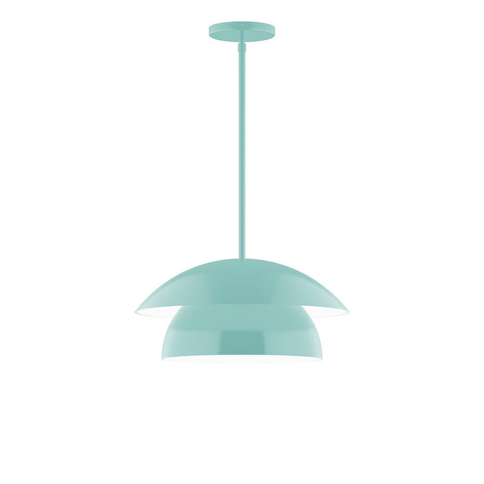 Nest 16" Stem Hung Pendant in Sea Green