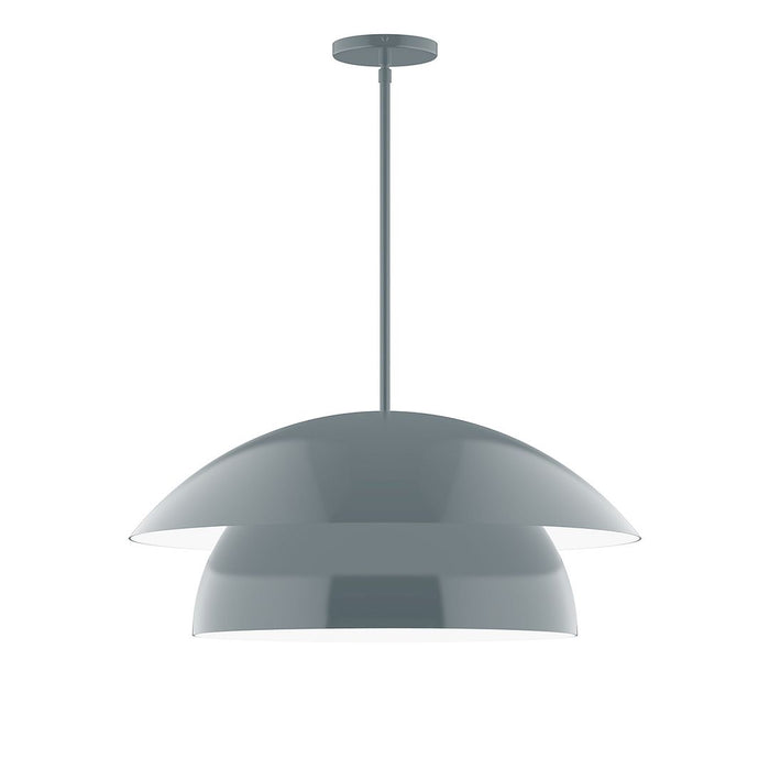 Nest 24" LED Stem Hung Pendant in Slate Gray