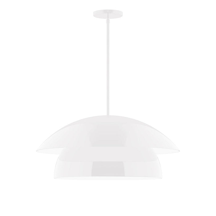 Nest 24" LED Stem Hung Pendant in White