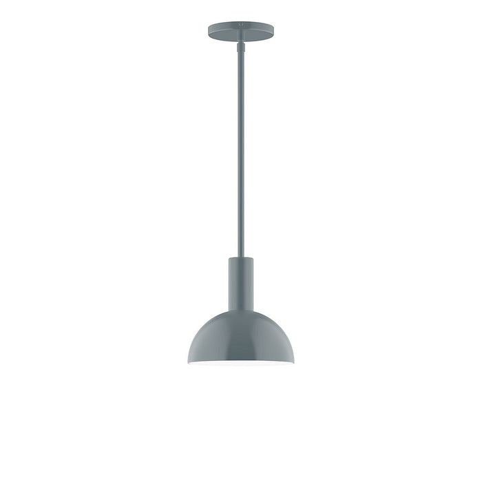 Ray 8" LED Stem Hung Pendant in Slate Gray
