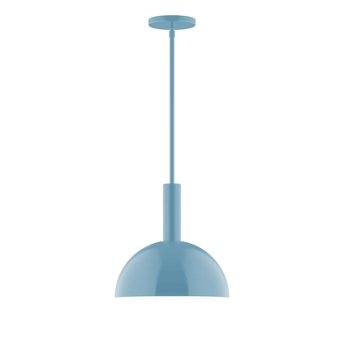 Ray 12" LED Stem Hung Pendant in Light Blue