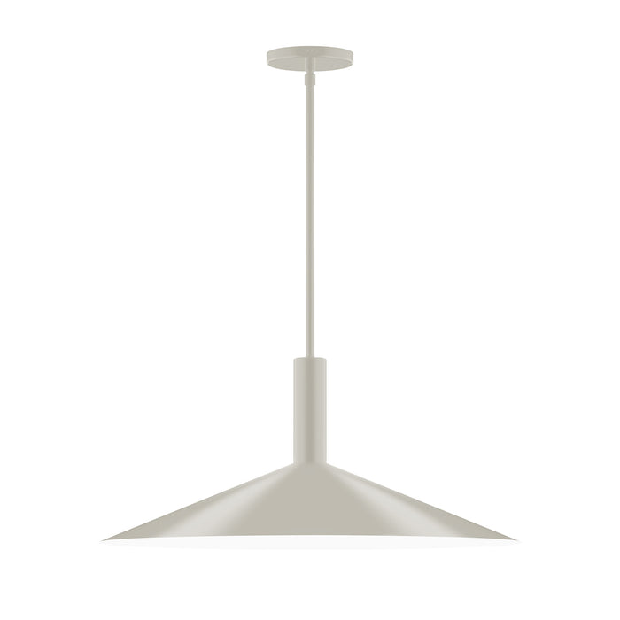 Zing 24" Stem Hung Pendant in Silk Gray | Montclair Light Works