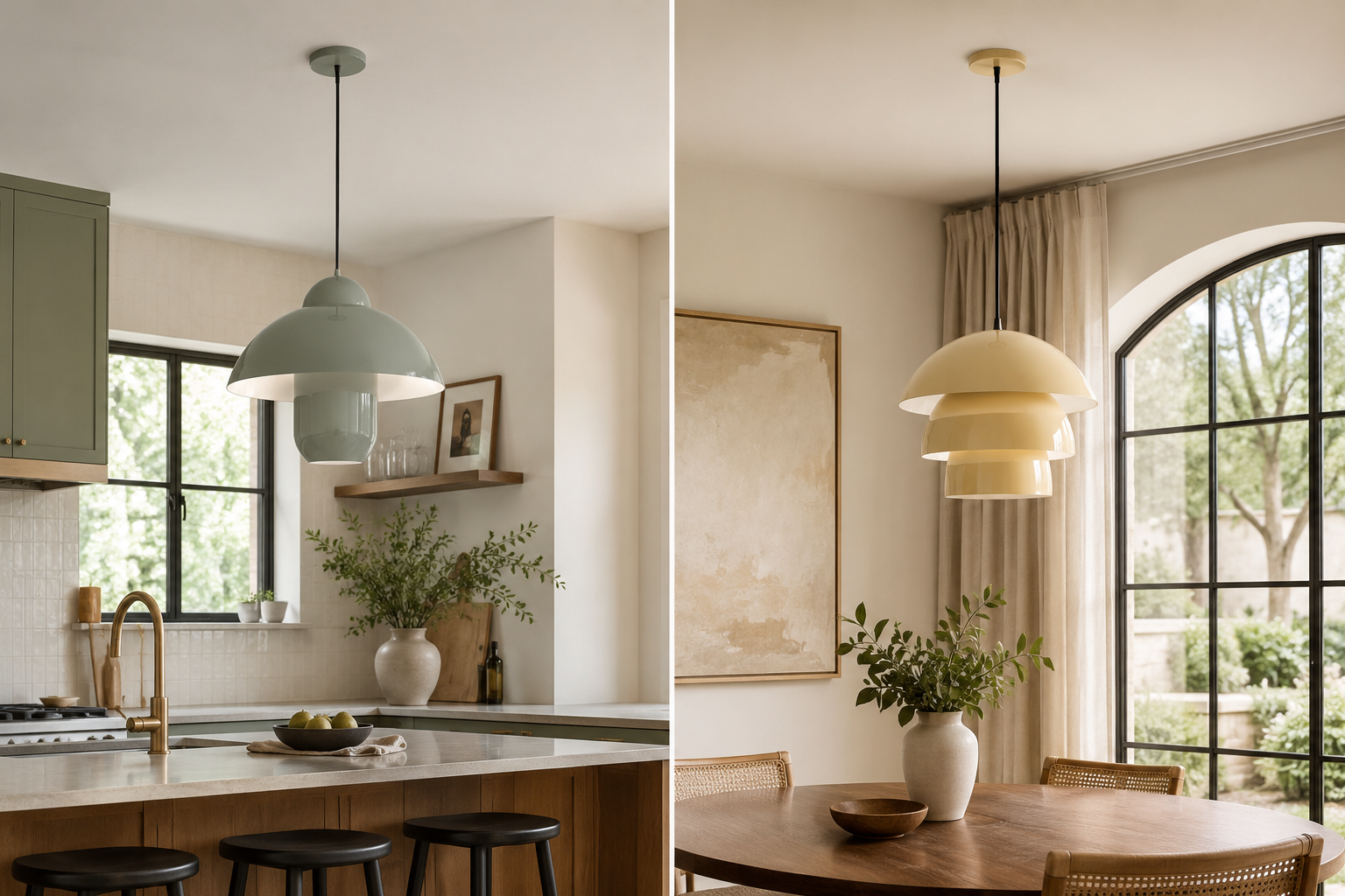 Handcrafted brass pendant light illustrating high-quality fixture construction