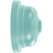 Sea green wall light back plate with curved arm and dome shade