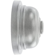 Cafe gooseneck wall light in painted galvanized, round backplate and cone shade