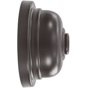 Deep bowl wall light in dark bronze with round backplate