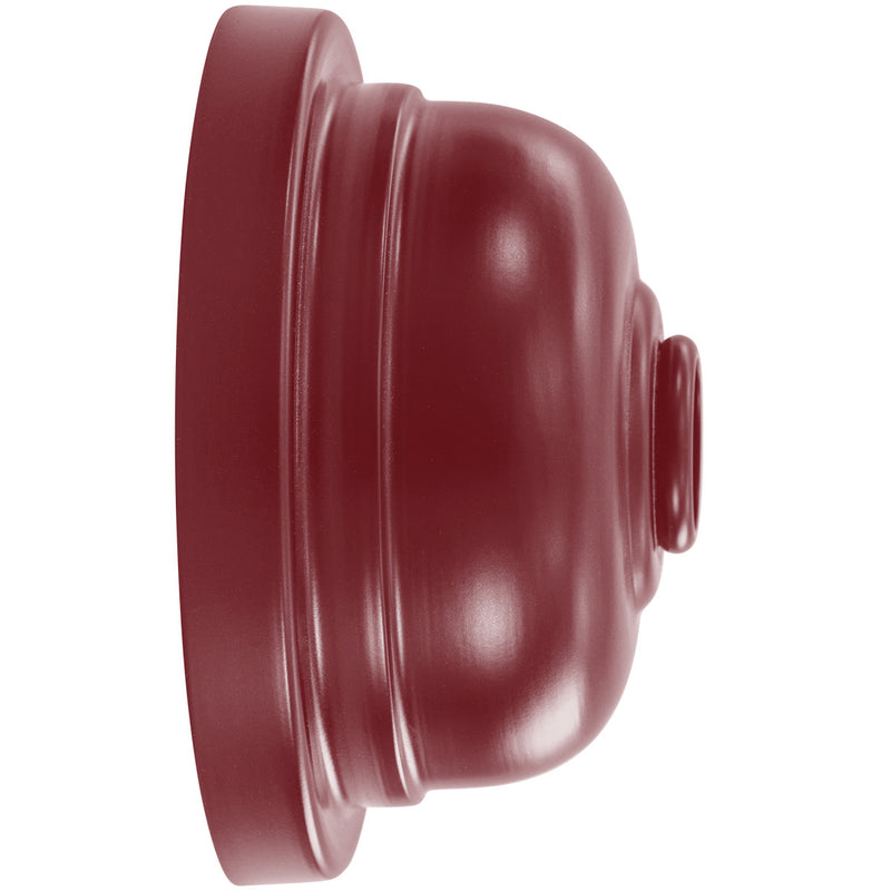 Barn red wall light head with ribbed base and mounting plate