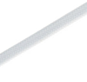 White textured fabric cord for cafe pendant with metal connector at top.