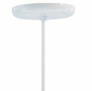 Opal glass dome pendant shade with central mounting cap and downrod