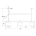 Julia 3-Light Linear Chandelier in Barn Red Line Drawing