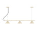 Pinnacle 3-Light Linear LED Chandelier in Cream | Montclair Light Works