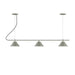 Pinnacle 3-Light Linear LED Chandelier in Moss Green | Montclair Light Works