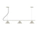 Pinnacle 3-Light Linear LED Chandelier in Silk Gray | Montclair Light Works