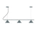 Pinnacle 3-Light Linear LED Chandelier in Slate Gray | Montclair Light Works
