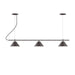 Pinnacle 3-Light Linear LED Chandelier in Architectural Bronze | Montclair Light Works