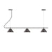 Pinnacle 3-Light Linear LED Chandelier in Bronze Matte | Montclair Light Works