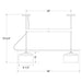 Julia 2-Light Linear Chandelier in Navy Line Drawing