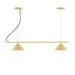 Pinnacle 2-Light Linear LED Chandelier in Ivory | Montclair Light Works