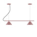 Pinnacle 2-Light Linear LED Chandelier in Mauve | Montclair Light Works