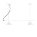 Pinnacle 2-Light Linear LED Chandelier in White | Montclair Light Works