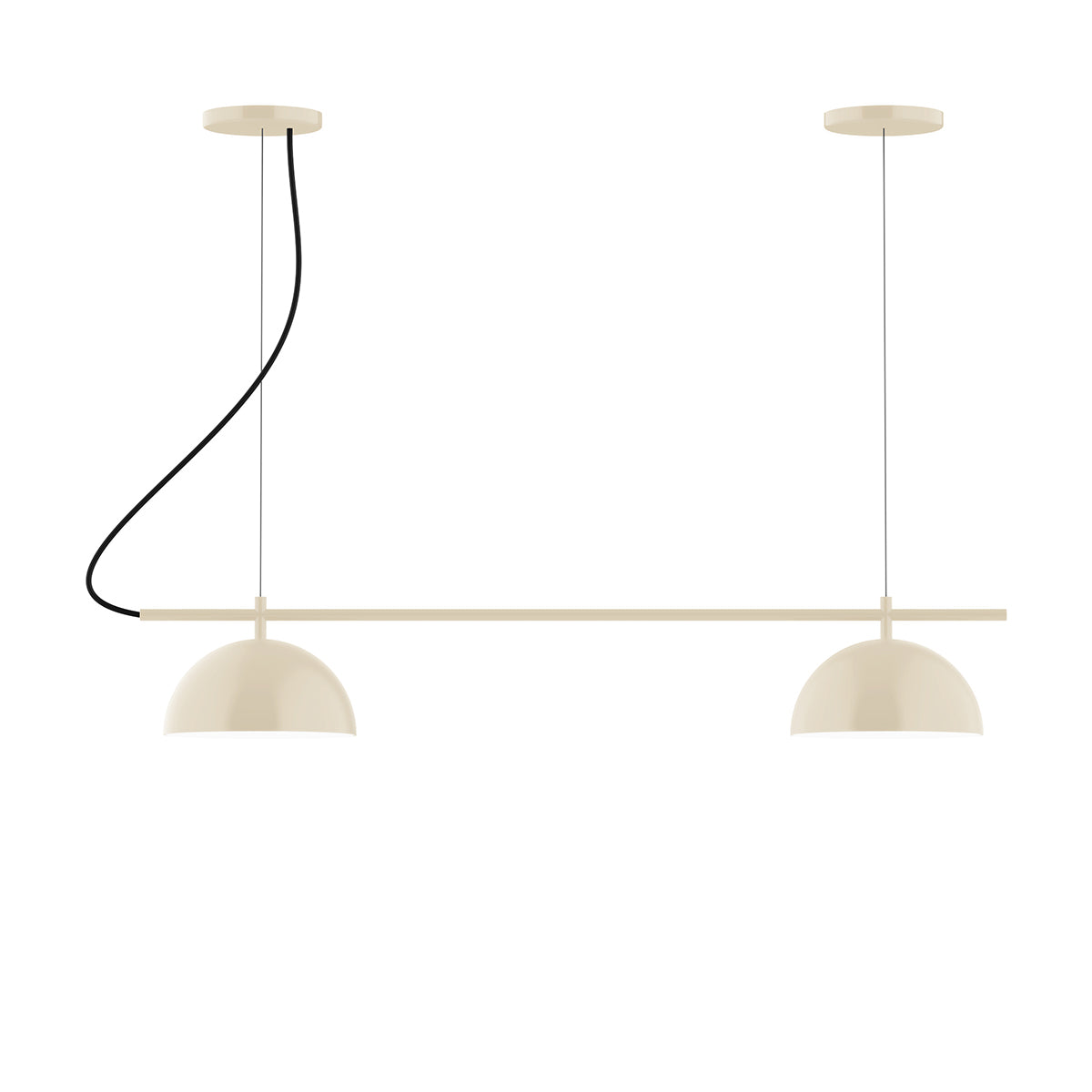 Arcade 2-Light Linear LED Chandelier in Cream | Montclair Light Works