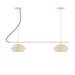 Nest 2-Light Linear LED Chandelier in Cream | Montclair Light Works