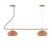 Nest 2-Light Linear LED Chandelier in Terracotta | Montclair Light Works